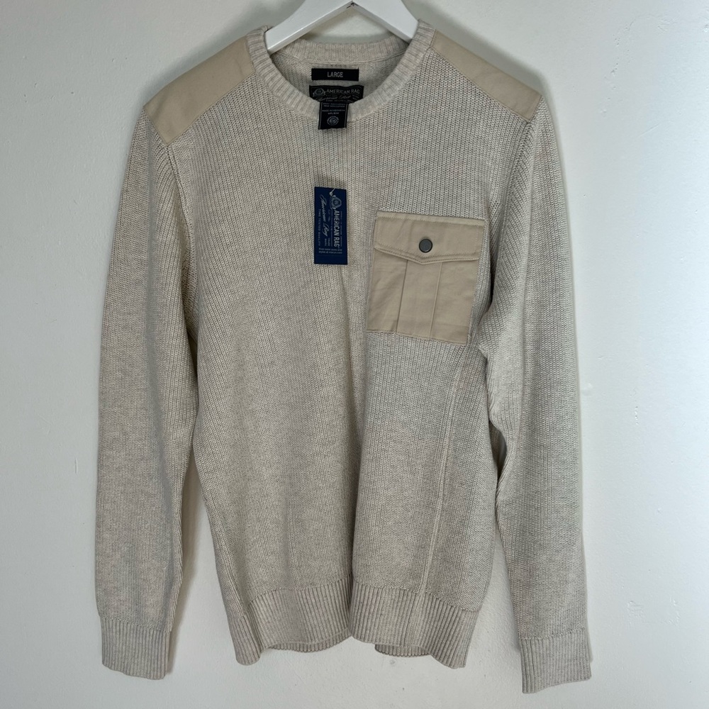 NWT American Rag Oatmeal Color Pullover 100% Cotton size Large